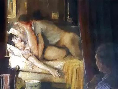 Dreier-Vergnügen von hurenhafter blonder MILF reife weiber filme in Korsett und Strümpfen